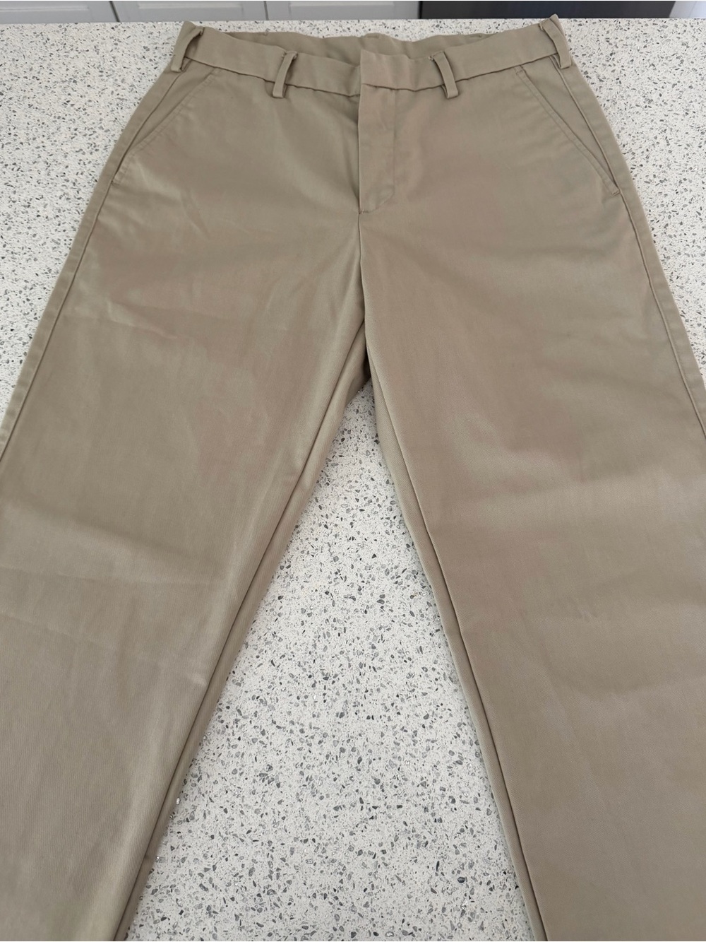 Men's Classic Uniform Khaki Straight-Leg Pants